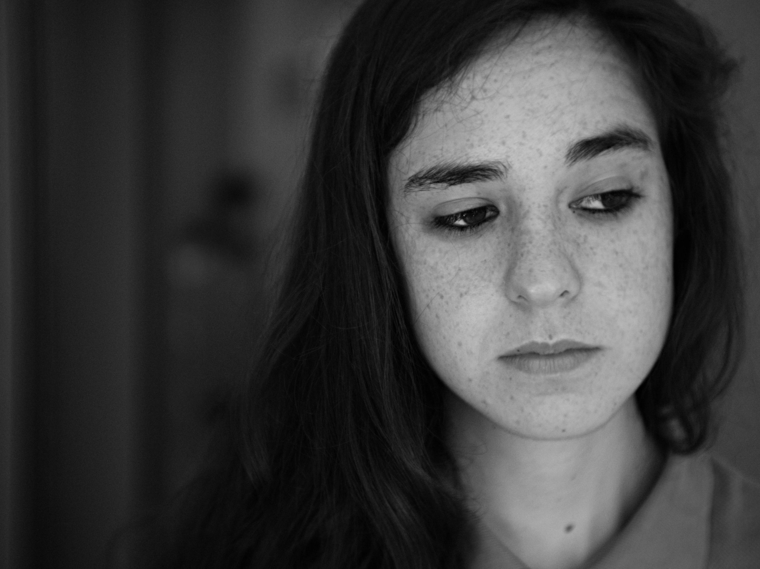 sad anxious teen